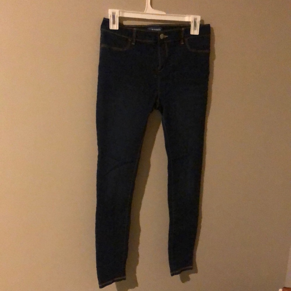 Dark blue jeans